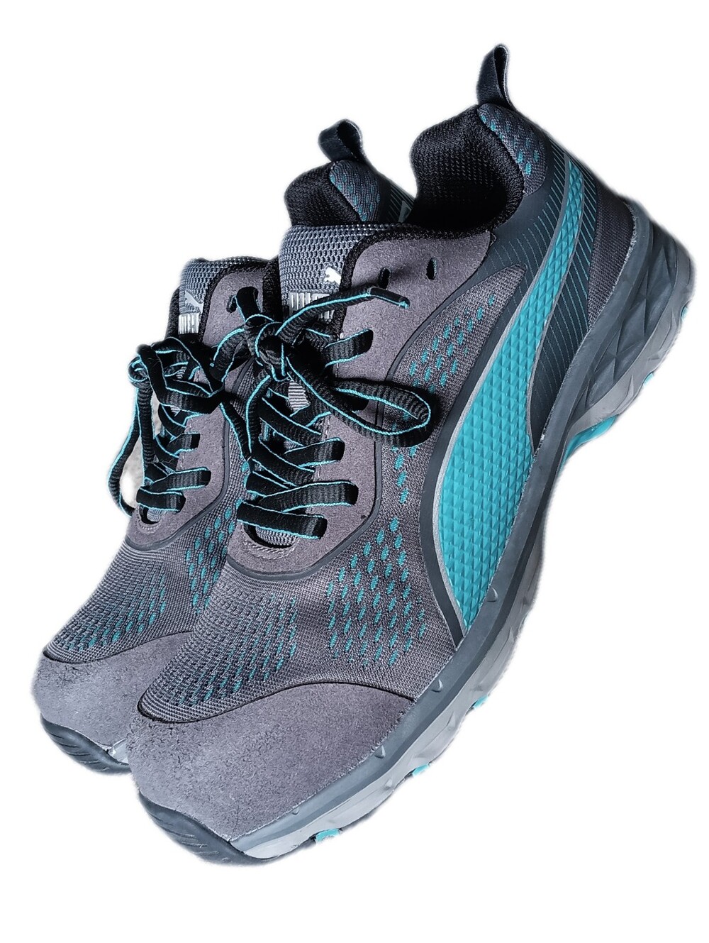🩵 Puma Safety Fuse Knit WNS Low Safety Shoes Womens 7 Gray Blue ASTM F2413-18